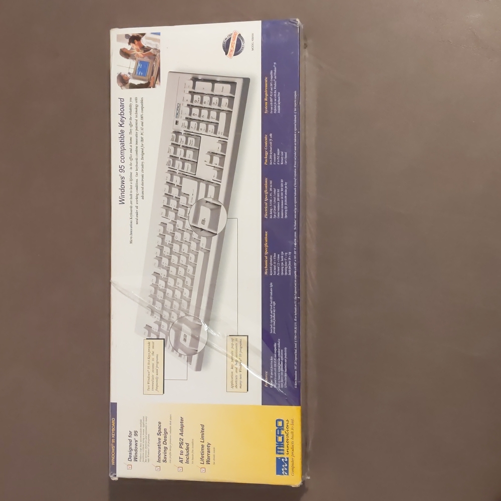 Micro innovations micro 2000 keyboard windows 95 new in package - Picture 3 of 7